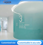 AIMOR Sticker Self-adhesive Customized Printing LOGO Decoration Office Use Translucency Semi-privacy Gradient Window Glass Film